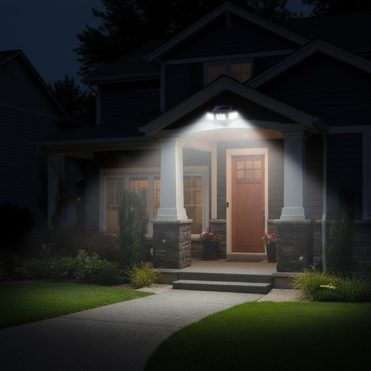 Lampă solară cu rază largă de iluminare