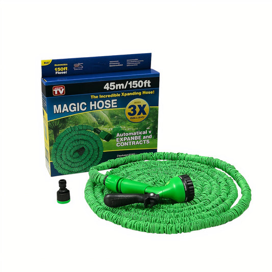 Furtun Extensibil Magic Hose 45m/150ft - Revoluționează Modul în Care Uzi Grădina!