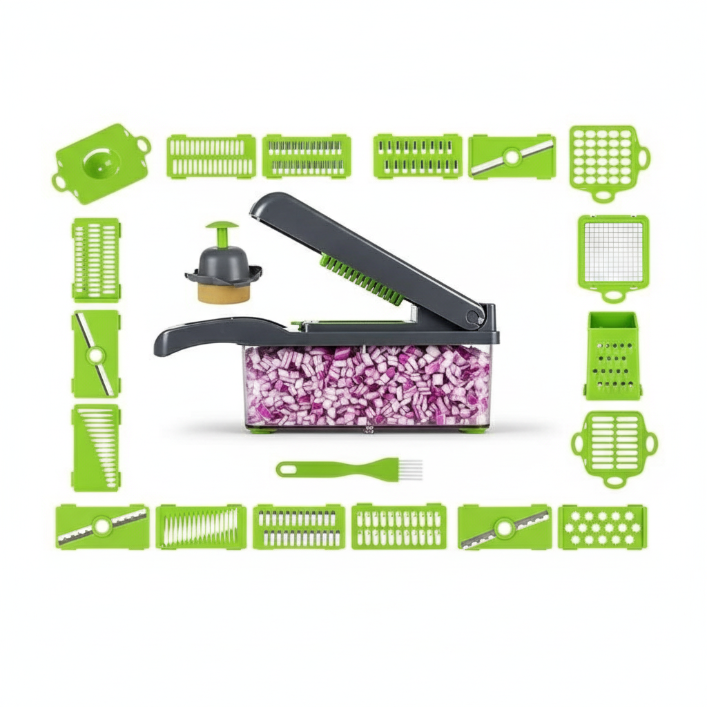 Tocător Multifuncțional de Legume - Pregătește Mâncarea în Câteva Secunde!