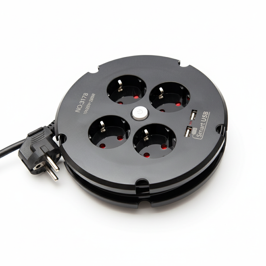 Prelungitor Circular Multifuncțional cu USB - Soluția Inteligentă pentru Toate Dispozitivele Tale!