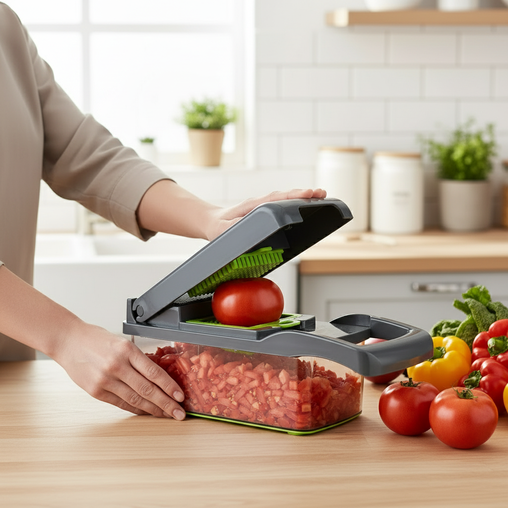 Tocător Multifuncțional de Legume - Pregătește Mâncarea în Câteva Secunde!