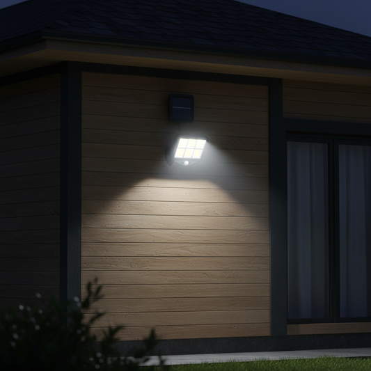 Lampă solară cu panou compact de dimensiune corectă