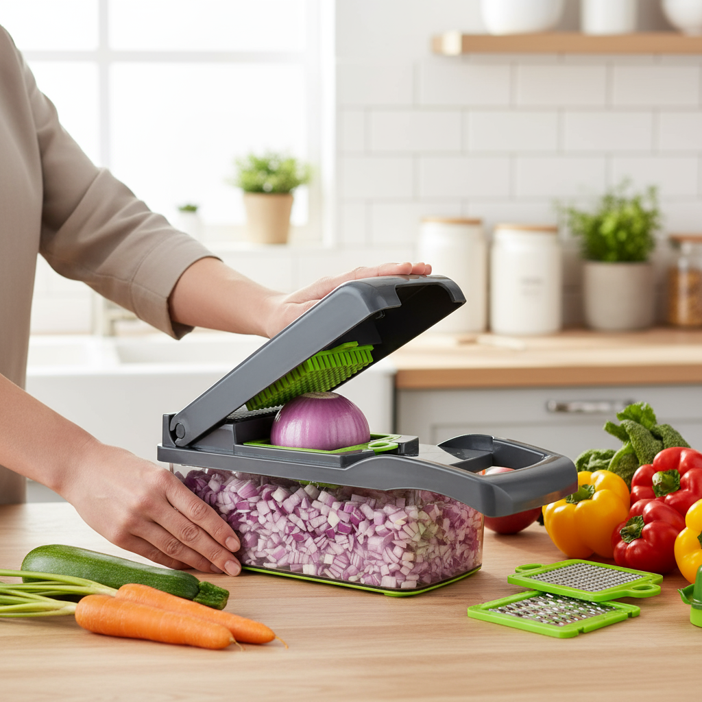 Tocătorul tău de legume în utilizare